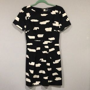 Black and white patterned French Connection dress